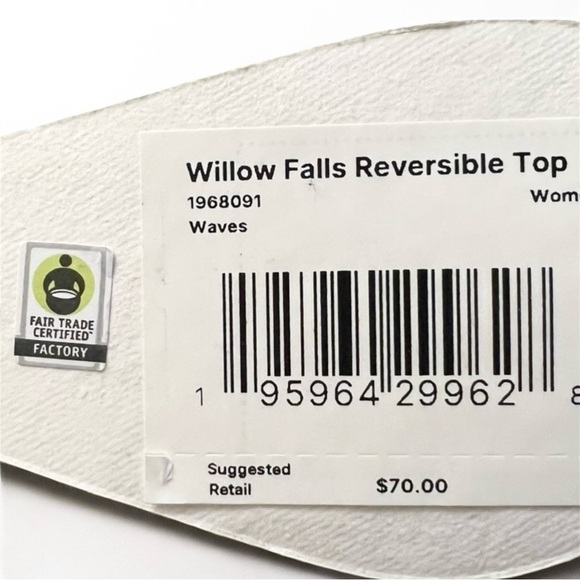 🌻NEW w.tags Prana Small Willow Falls Reversible Top + Black Summer Wave Bottom - Picture 15 of 16